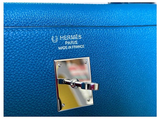 Hermès Kelly 35 in pelle Togo blu Blu navy - vista 6