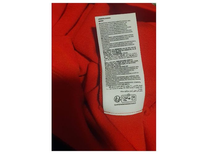 Felpa Ami Paris a righe con collo alto e zip corta rossa Rosso - vista 9