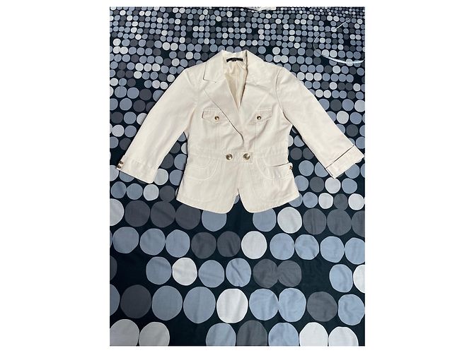 Autre Marque Blazer Celyn B by Elisabetta Franchi de algodón beige crema - vista 15