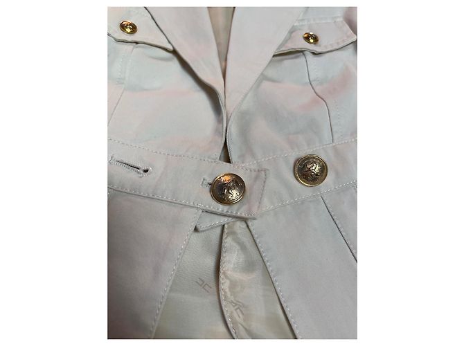 Autre Marque Blazer Celyn B by Elisabetta Franchi de algodón beige crema - vista 3