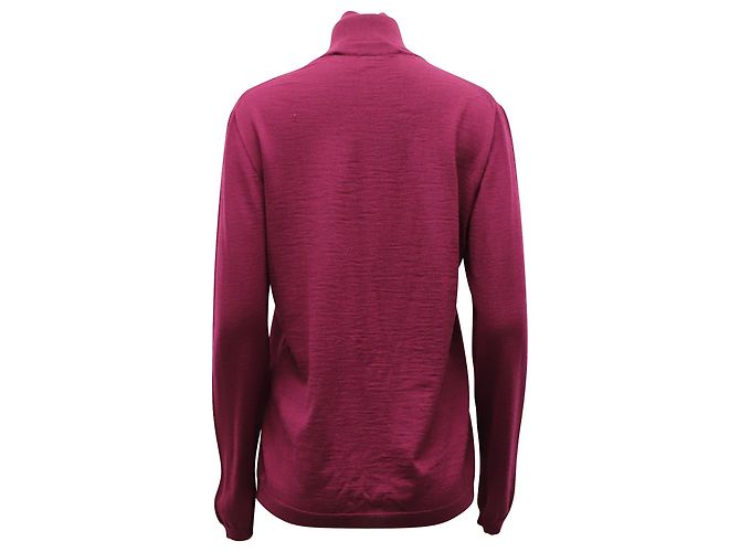Langärmliger Rollkragenpullover von Marni aus kastanienbrauner Wolle Rot - Ansicht 3
