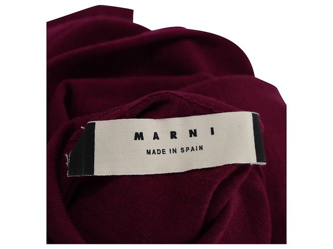 Langärmliger Rollkragenpullover von Marni aus kastanienbrauner Wolle Rot - Ansicht 4