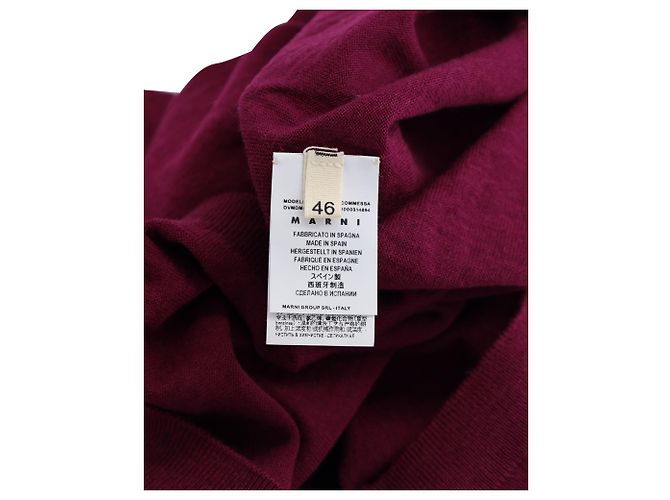 Langärmliger Rollkragenpullover von Marni aus kastanienbrauner Wolle Rot - Ansicht 5