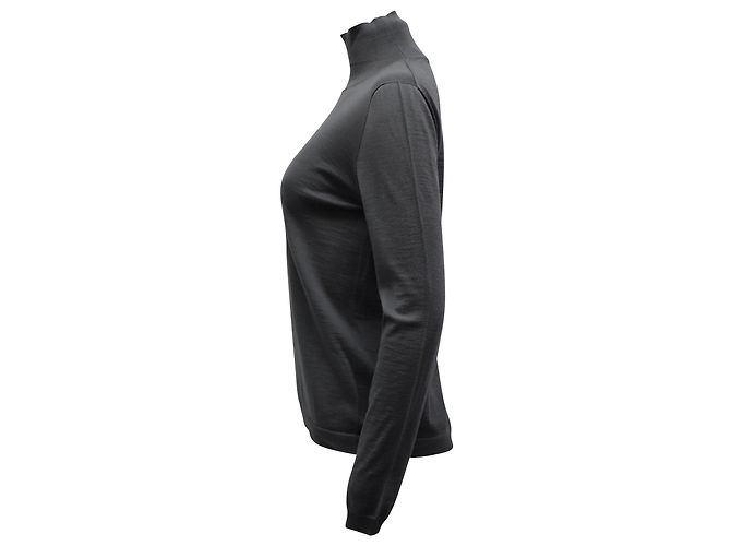 Langärmliger Rollkragenpullover von Marni aus grauer Wolle - Ansicht 2