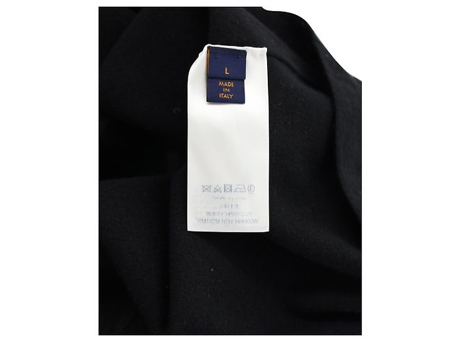 T-shirt Louis Vuitton Vuitton Barcode & Earth in lana nera - vista 4