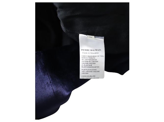 Giacca militare Pierre Balmain e pantaloncini in velluto blu - vista 10
