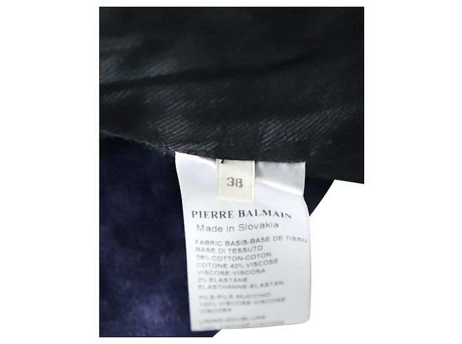 Giacca militare Pierre Balmain e pantaloncini in velluto blu - vista 15