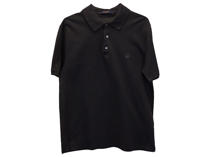 Polo piquet classica a maniche corte Louis Vuitton in cotone grigio scuro - vista 2