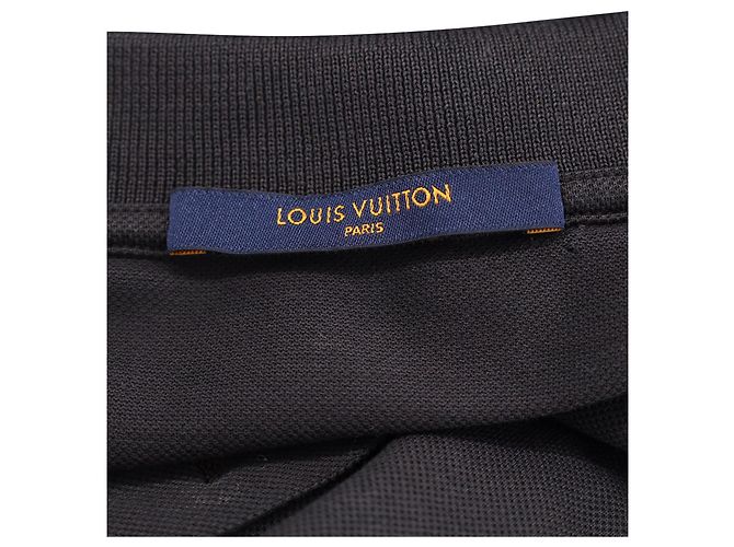 Polo piquet classica a maniche corte Louis Vuitton in cotone grigio scuro - vista 4