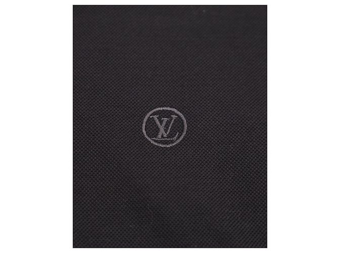Polo piquet classica a maniche corte Louis Vuitton in cotone grigio scuro - vista 5
