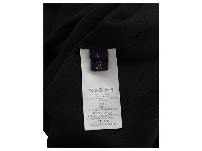Polo piquet classica a maniche corte Louis Vuitton in cotone grigio scuro - vista 6