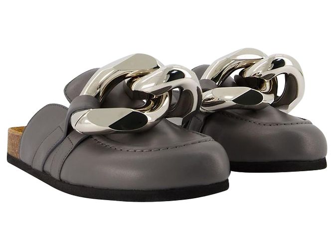 JW Anderson Chanclas con cadena - J.W. Anderson - Gris - Cuero - vista 2