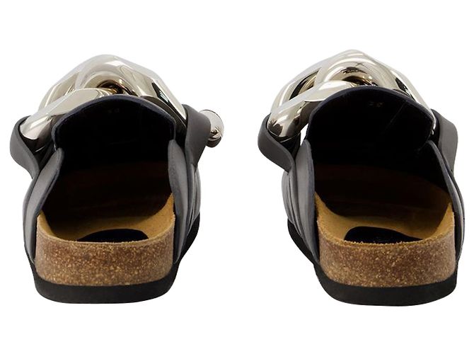 JW Anderson Chanclas con cadena - J.W. Anderson - Gris - Cuero - vista 3