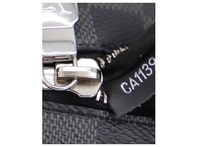 Louis Vuitton Alpha Clutch in Damier Graphite Grey Leather Black - view 12