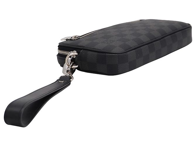 Louis Vuitton Alpha Clutch in Damier Graphite Grey Leather Black - view 5