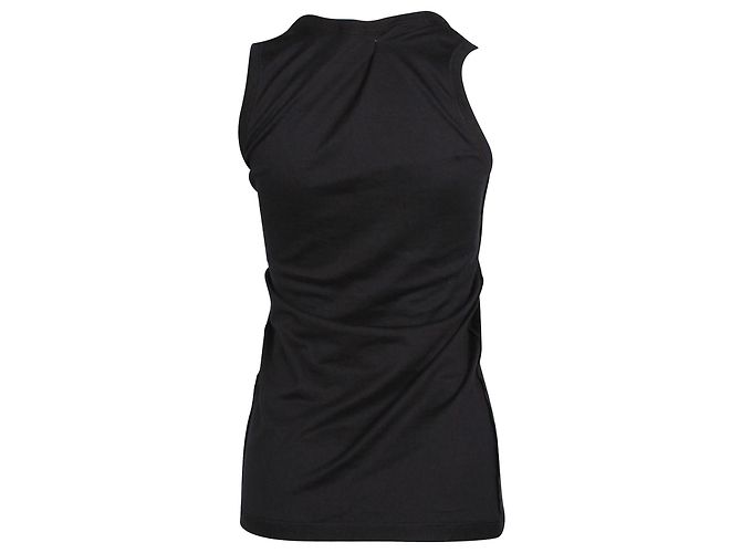 Top sin mangas de algodón negro con adornos de cristales de Dolce & Gabbana - vista 3