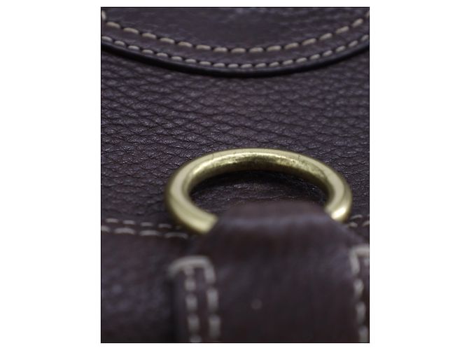 Coach Hobo Umhängetasche aus braunem Leder - Ansicht 12