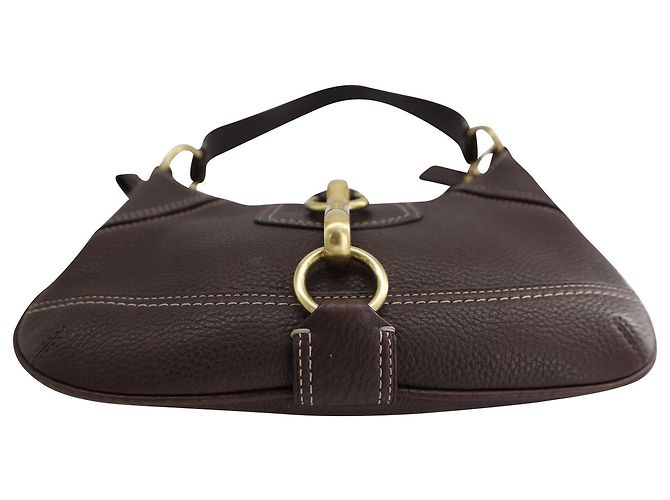 Coach Hobo Umhängetasche aus braunem Leder - Ansicht 5