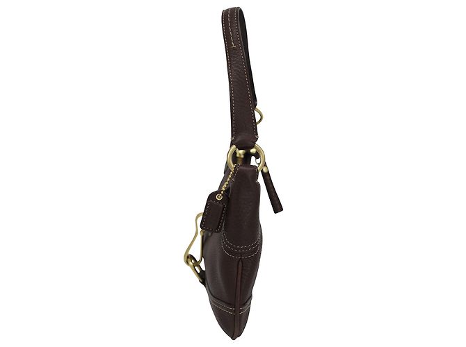 Coach Hobo Umhängetasche aus braunem Leder - Ansicht 6