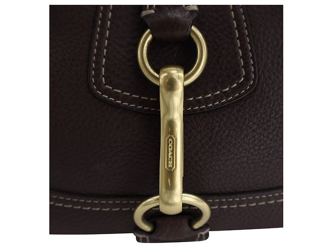 Coach Hobo Umhängetasche aus braunem Leder - Ansicht 7