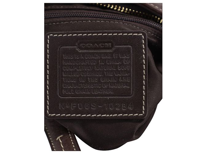 Coach Hobo Umhängetasche aus braunem Leder - Ansicht 9
