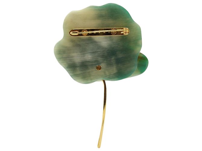 Broche de flor Marni em resina verde - vista 3