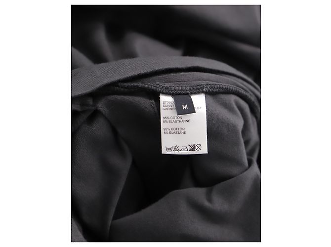 Robe mi-longue ceinturée Joseph en coton gris foncé - vue 5