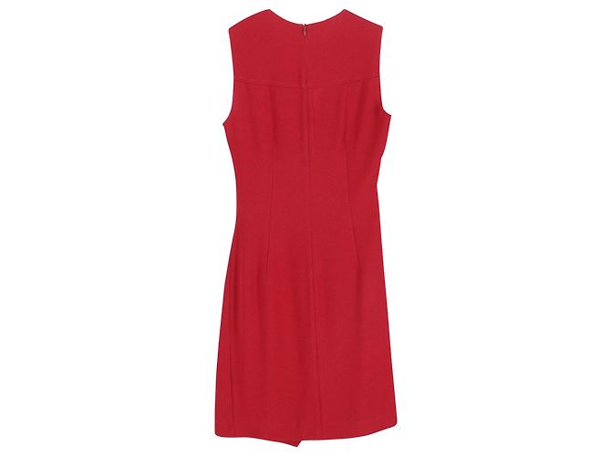Minivestido drapeado sin mangas de Joseph en acetato rojo Roja - vista 2