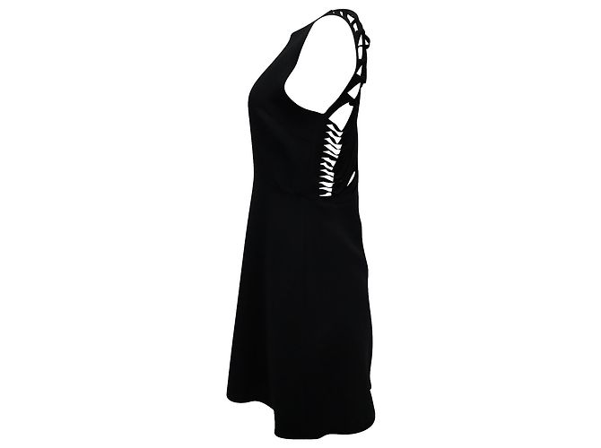 Sandro Paris Minikleid mit Rückenausschnitt aus schwarzem Polyester - Ansicht 2