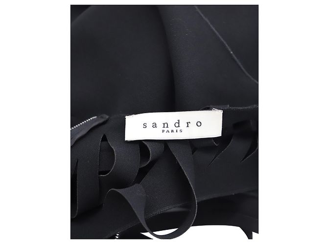 Sandro Paris Minikleid mit Rückenausschnitt aus schwarzem Polyester - Ansicht 4