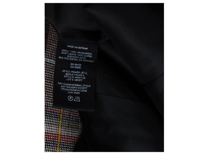 Blazer scozzese Theory Power Bexley in lana marrone - vista 6