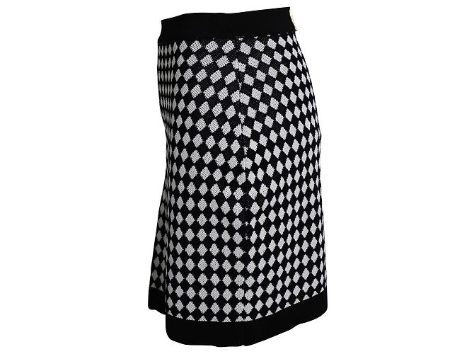 Balmain Checked Pencil Skirt in Multicolor Viscose Python print - view 2
