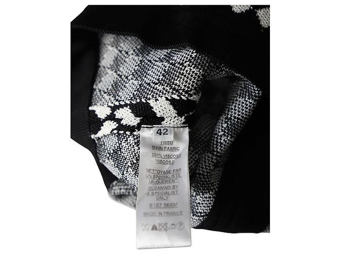 Balmain Checked Pencil Skirt in Multicolor Viscose Python print - view 5