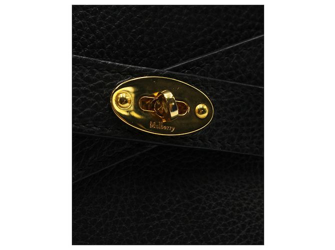 Bayswater con cerniera Mulberry in pelle a grana classica nera - vista 6