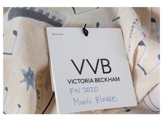 Victoria Beckham Music Langarm-Button-Down-Hemd aus hellgelbem Polyester - Ansicht 6