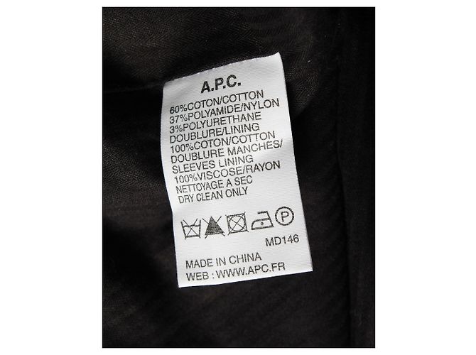 Apc alla.P.C Blazer classico in misto cotone nero - vista 5