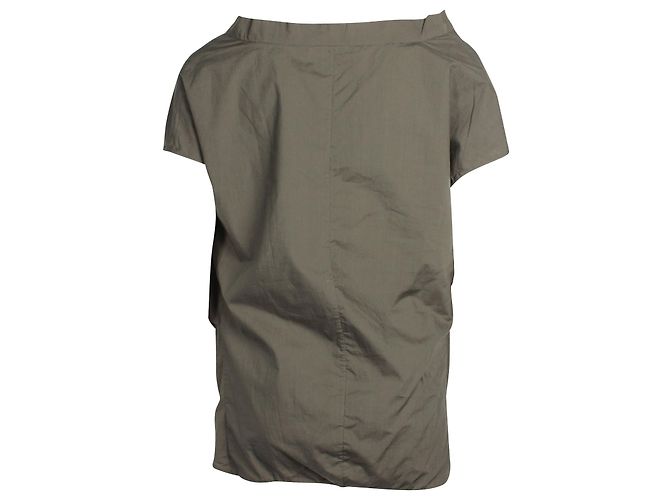 Top Asimétrico Marni de Algodón Verde Oliva Caqui - vista 3