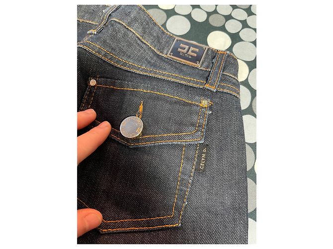 Autre Marque Jeans Elisabetta Franchi Taglio Dritto Blu Cotone Blu navy Blu scuro - vista 13