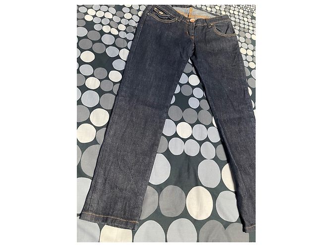 Autre Marque Jeans Elisabetta Franchi Taglio Dritto Blu Cotone Blu navy Blu scuro - vista 2