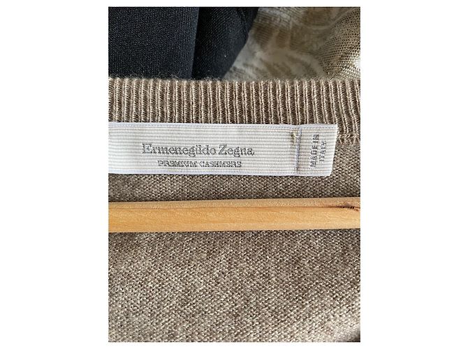 Ermenegildo Zegna Kaschmir Pullover V Ausschnitt Beige - Ansicht 4