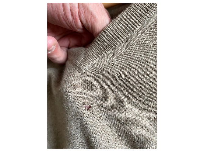 Ermenegildo Zegna Kaschmir Pullover V Ausschnitt Beige - Ansicht 6