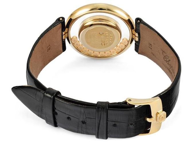 Chopard Happy Diamonds Relógio de Ouro 18K e Couro de Jacaré Gold hardware - vista 2