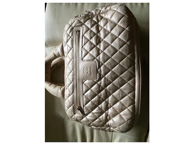 BORSA CHANEL COCO COCOON IN PELLE CHAMPAGNE ORO CHIARO D'oro - vista 3
