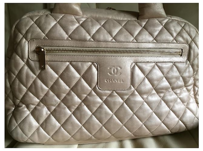 BORSA CHANEL COCO COCOON IN PELLE CHAMPAGNE ORO CHIARO D'oro - vista 4