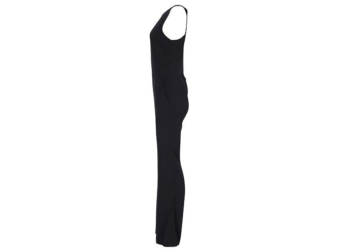 a.l.C. Back Cut-Out Olive Jumpsuit in Black Polyester - view 2