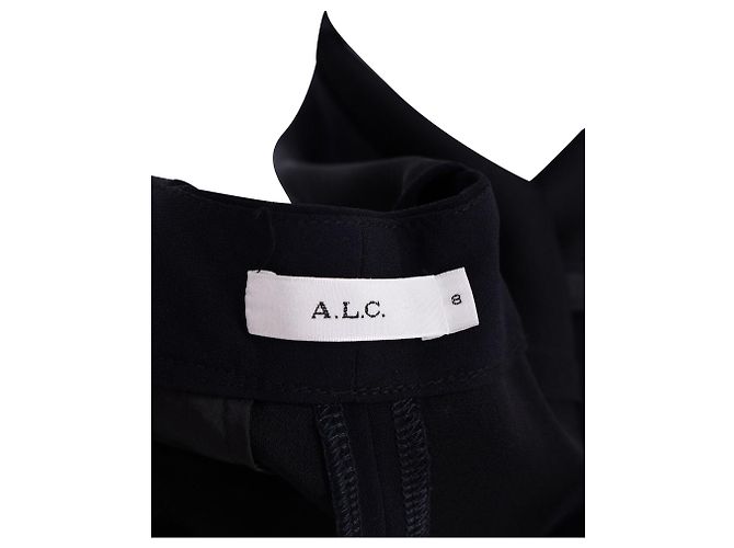 a.l.C. Back Cut-Out Olive Jumpsuit in Black Polyester - view 4