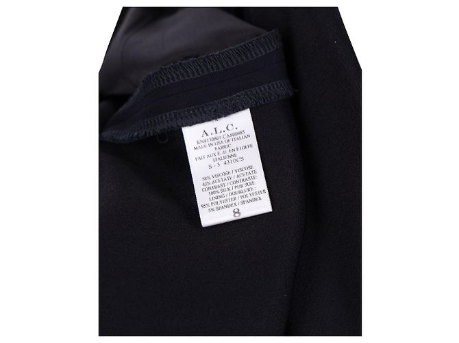 a.l.C. Back Cut-Out Olive Jumpsuit in Black Polyester - view 5