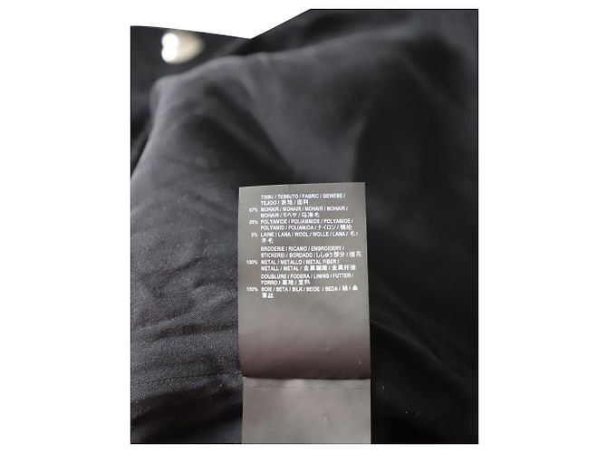 Saint Laurent Herz-Nieten-Cardigan aus schwarzem Mohair - Ansicht 6