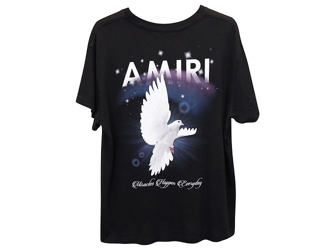 Maglietta Amiri Rainbow Dove in cotone nero - vista 2