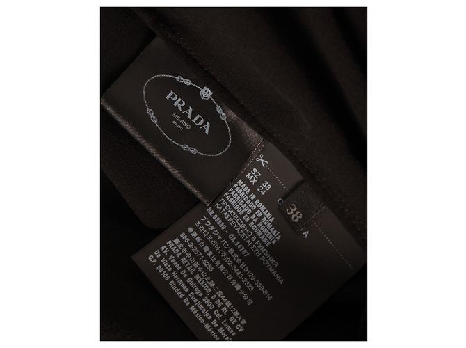 Bow Blusa de manga larga con lazo en seda negra de Prada - vista 5